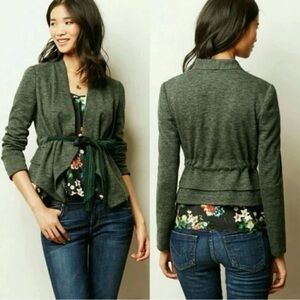 Anthropologie Cartonnier Draped knit Blazer